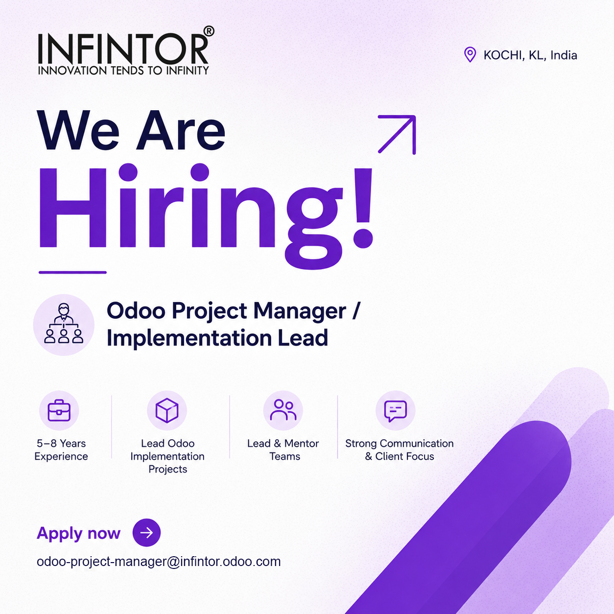 Odoo Project Manager - ERP Implementation Lead (5-8 Years)